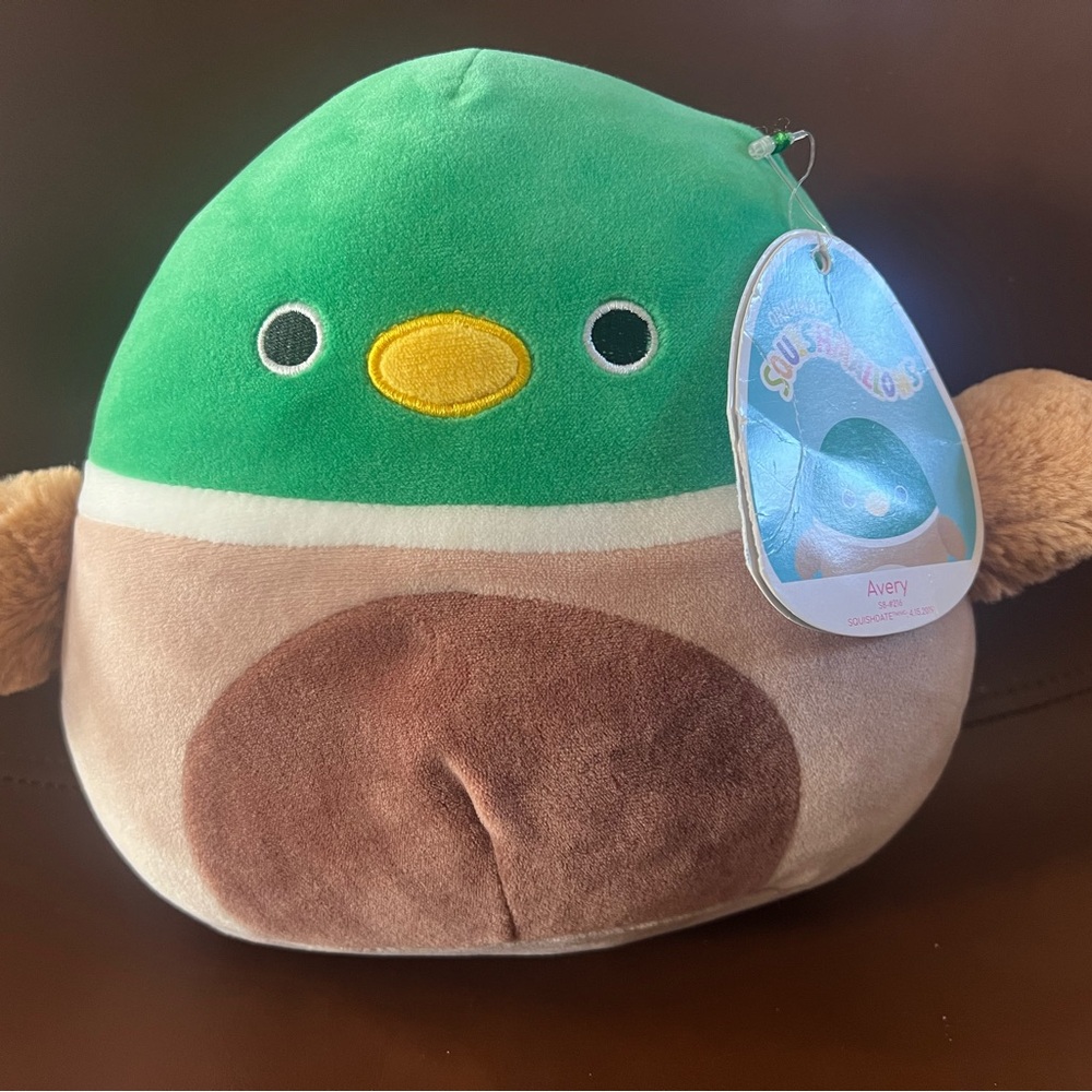 Avery the duck  Squishmallows Plush - Green and Brown